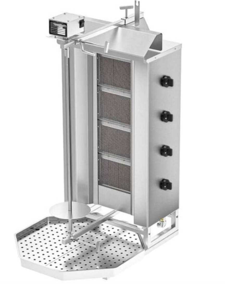 Kebab Grill a gás - 4 queimadores - 60 kg de carne - Image 2